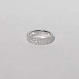 S925 Sterling Silver Minimalist Full - Pavé Moissanite Ring - AKAK BODYJEWELRY - ear - tunnel