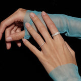 S925 Sterling Silver Minimalist Full - Pavé Moissanite Ring - AKAK BODYJEWELRY - ear - tunnel