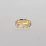 S925 Sterling Silver Minimalist Full - Pavé Moissanite Ring - AKAK BODYJEWELRY - ear - tunnel