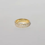 S925 Sterling Silver Minimalist Full - Pavé Moissanite Ring - AKAK BODYJEWELRY - ear - tunnel