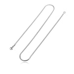 S925 Sterling Silver Minimalist Snake Bone Chain Necklace - AKAK BODYJEWELRY - ear - tunnel