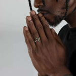 S925 Sterling Silver Moissanite Cross Ring - AKAK BODYJEWELRY - ear - tunnel