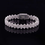 S925 Sterling Silver Moissanite Gothic Cross Bracelet - AKAK BODYJEWELRY - ear - tunnel