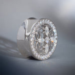 Sea View Lattice Zircon 14K Ear Gauge Tunnel (2Pcs) - AKAK BODYJEWELRY - ear - tunnel