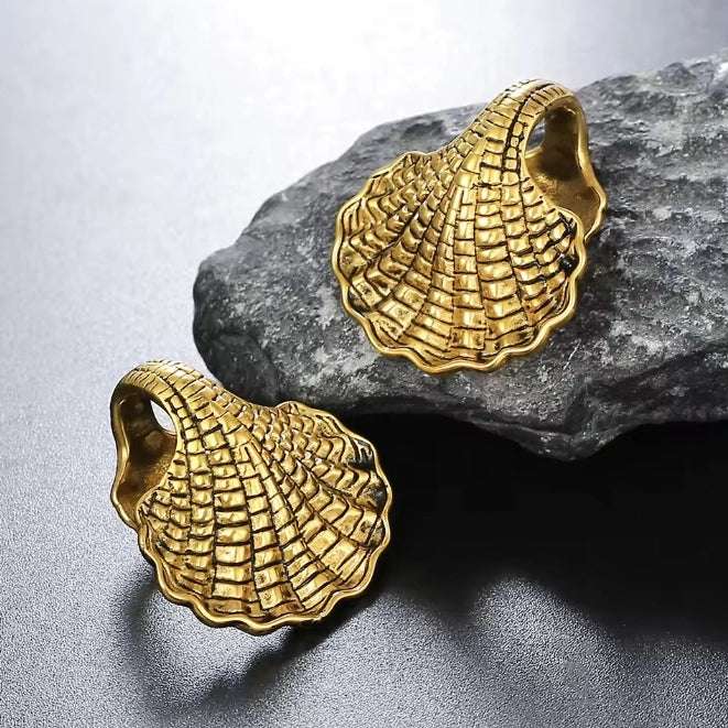 Sirena Shell Ear Weights - AKAK BODYJEWELRY - ear - tunnel