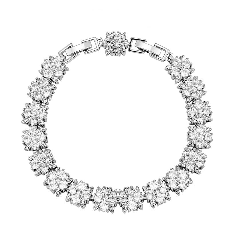 Snowflake White Zircon Bracelet - AKAK BODYJEWELRY - ear - tunnel