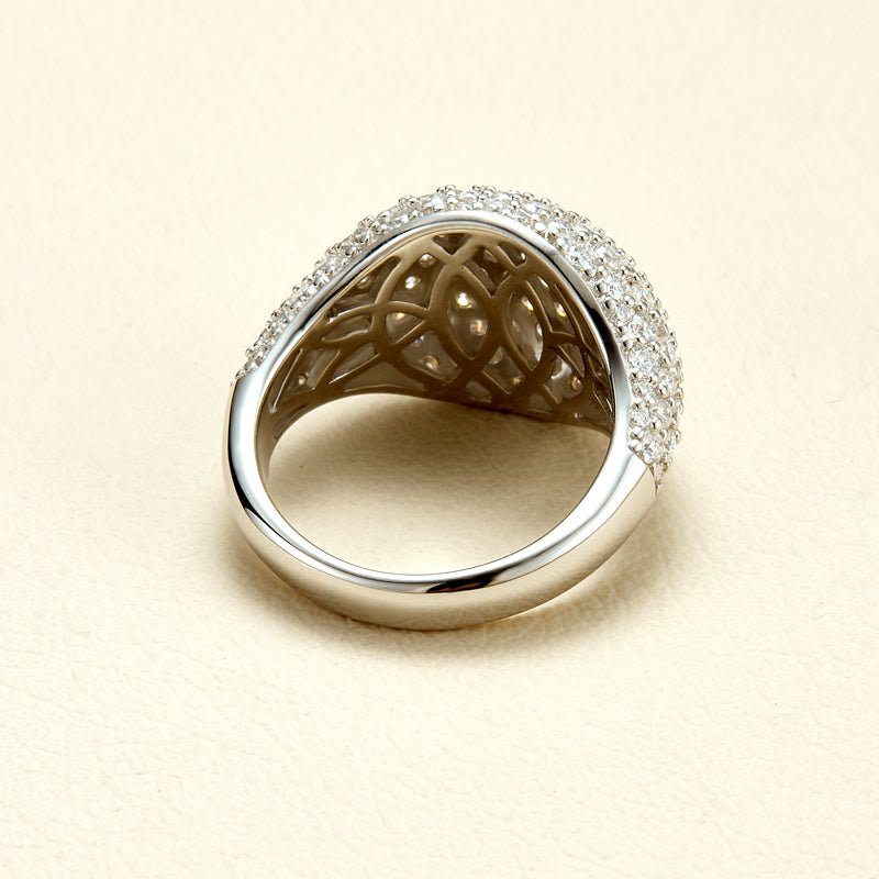 Sparkling Dome 2.42ct Moissanite S925 Silver Ring - AKAK BODYJEWELRY - ear - tunnel