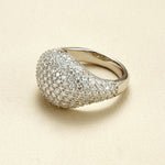 Sparkling Dome 2.42ct Moissanite S925 Silver Ring - AKAK BODYJEWELRY - ear - tunnel