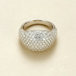 Sparkling Dome 2.42ct Moissanite S925 Silver Ring - AKAK BODYJEWELRY - ear - tunnel