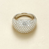Sparkling Dome 2.42ct Moissanite S925 Silver Ring - AKAK BODYJEWELRY - ear - tunnel