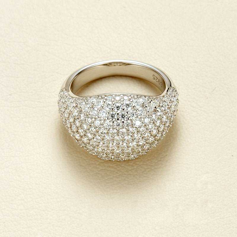 Sparkling Dome 2.42ct Moissanite S925 Silver Ring - AKAK BODYJEWELRY - ear - tunnel