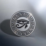 Stainless Steel Eye of Horus Steel Plugs Ear Piercing Tunnels 2Pcs - AKAK BODYJEWELRY - ear - tunnel