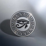 Stainless Steel Eye of Horus Steel Plugs Ear Piercing Tunnels 2Pcs - AKAK BODYJEWELRY - ear - tunnel