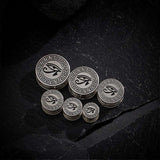 Stainless Steel Eye of Horus Steel Plugs Ear Piercing Tunnels 2Pcs - AKAK BODYJEWELRY - ear - tunnel