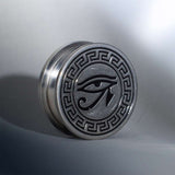 Stainless Steel Eye of Horus Steel Plugs Ear Piercing Tunnels 2Pcs - AKAK BODYJEWELRY - ear - tunnel