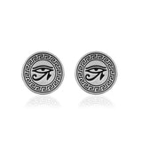 Stainless Steel Eye of Horus Steel Plugs Ear Piercing Tunnels 2Pcs - AKAK BODYJEWELRY - ear - tunnel
