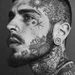 Stainless Steel Eye of Horus Steel Plugs Ear Piercing Tunnels 2Pcs - AKAK BODYJEWELRY - ear - tunnel