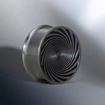 Stainless Steel Eye of Storm Ear Piercing Plugs 2pcs - AKAK BODYJEWELRY - ear - tunnel