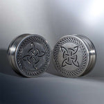 Stainless Steel Knot of Witches Steel Ear Piercing Plugs 2Pcs - AKAK BODYJEWELRY - ear - tunnel