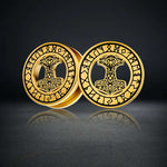 Stainless Steel Mjölnir Ear Plugs Piercing Ear Gauge Tunnels 2Pcs - AKAK BODYJEWELRY - ear - tunnel