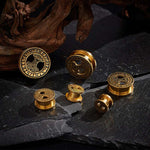 Stainless Steel Mjölnir Ear Plugs Piercing Ear Gauge Tunnels 2Pcs - AKAK BODYJEWELRY - ear - tunnel