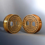 Stainless Steel Mjölnir Ear Plugs Piercing Ear Gauge Tunnels 2Pcs - AKAK BODYJEWELRY - ear - tunnel