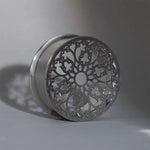 Stainless Steel Papercut Blossom Ear Gauge Tunnels 2Pcs - AKAK BODYJEWELRY - ear - tunnel