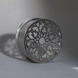 Stainless Steel Papercut Blossom Ear Gauge Tunnels 2Pcs - AKAK BODYJEWELRY - ear - tunnel