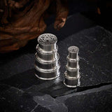 Stainless Steel Papercut Blossom Ear Gauge Tunnels 2Pcs - AKAK BODYJEWELRY - ear - tunnel