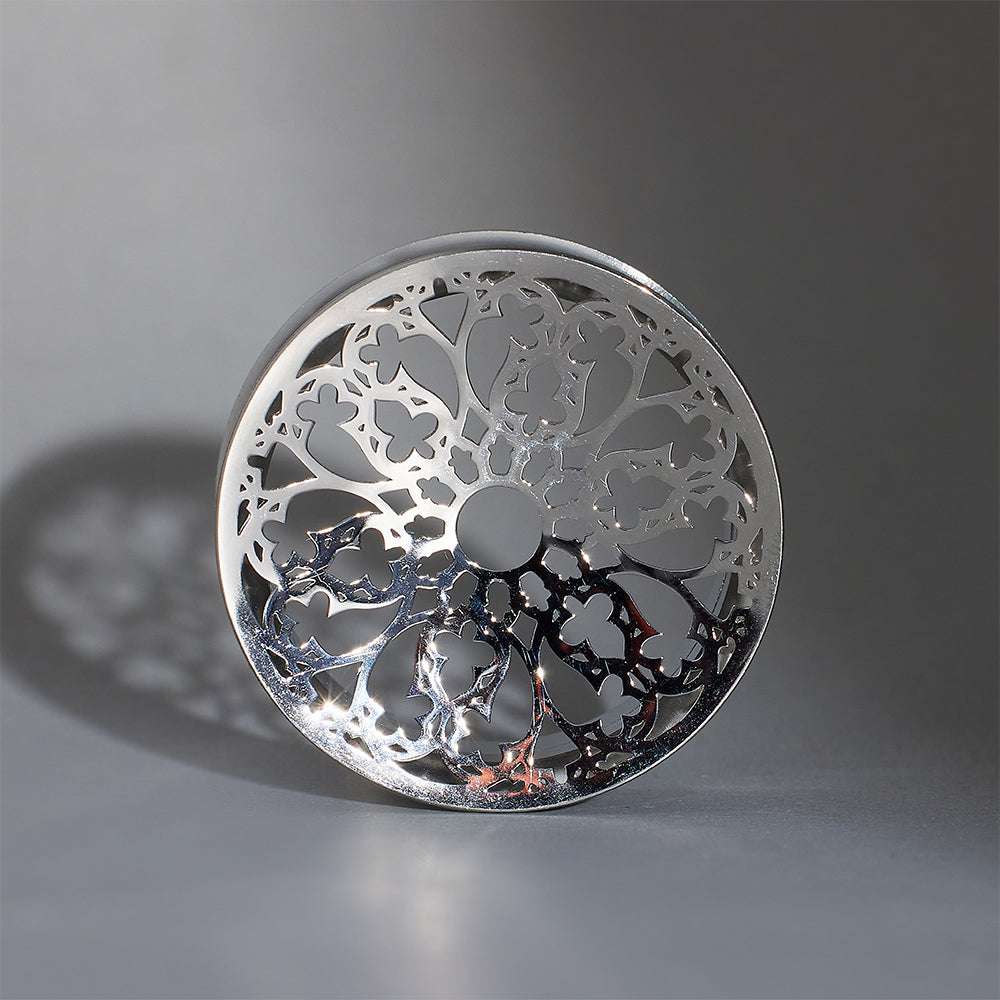 Stainless Steel Papercut Blossom Ear Gauge Tunnels 2Pcs - AKAK BODYJEWELRY - ear - tunnel