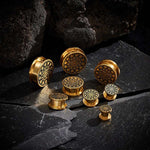 Stainless Steel Spiritual Kaleidoscope Steel Ear Piercing Plugs 2Pcs - AKAK BODYJEWELRY - ear - tunnel