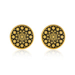 Stainless Steel Spiritual Kaleidoscope Steel Ear Piercing Plugs 2Pcs - AKAK BODYJEWELRY - ear - tunnel