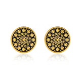 Stainless Steel Spiritual Kaleidoscope Steel Ear Piercing Plugs 2Pcs - AKAK BODYJEWELRY - ear - tunnel