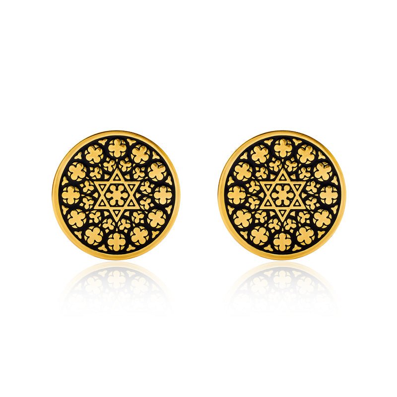 Stainless Steel Spiritual Kaleidoscope Steel Ear Piercing Plugs 2Pcs - AKAK BODYJEWELRY - ear - tunnel