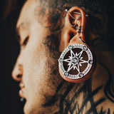 Starlight Shadow 14K Moissanite Ear Gauge Tunnel (2Pcs) - AKAK BODYJEWELRY - ear - tunnel