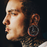 Starlight Shadow Zircon S925 Silver Ear Gauge Tunnel (2Pcs) - AKAK BODYJEWELRY - ear - tunnel