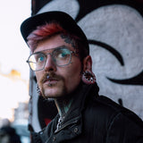 Strange Flower Zircon 14K Ear Gauge Tunnel (2Pcs) - AKAK BODYJEWELRY - ear - tunnel