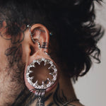 Strange Flower Zircon 14K Ear Gauge Tunnel (2Pcs) - AKAK BODYJEWELRY - ear - tunnel