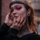 Strange Flower Zircon S925 Silver Ear Gauge Tunnel (2Pcs) - AKAK BODYJEWELRY - ear - tunnel