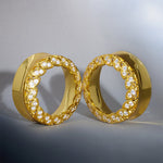 Straw Dream Moissanite S925 Silver Ear Gauge Tunnel (2Pcs) - AKAK BODYJEWELRY - ear - tunnel