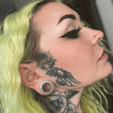 Straw Dream Moissanite S925 Silver Ear Gauge Tunnel (2Pcs) - AKAK BODYJEWELRY - ear - tunnel