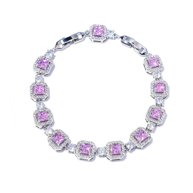 Sugar Cube Multicolor Zircon Bracelet - AKAK BODYJEWELRY - ear - tunnel