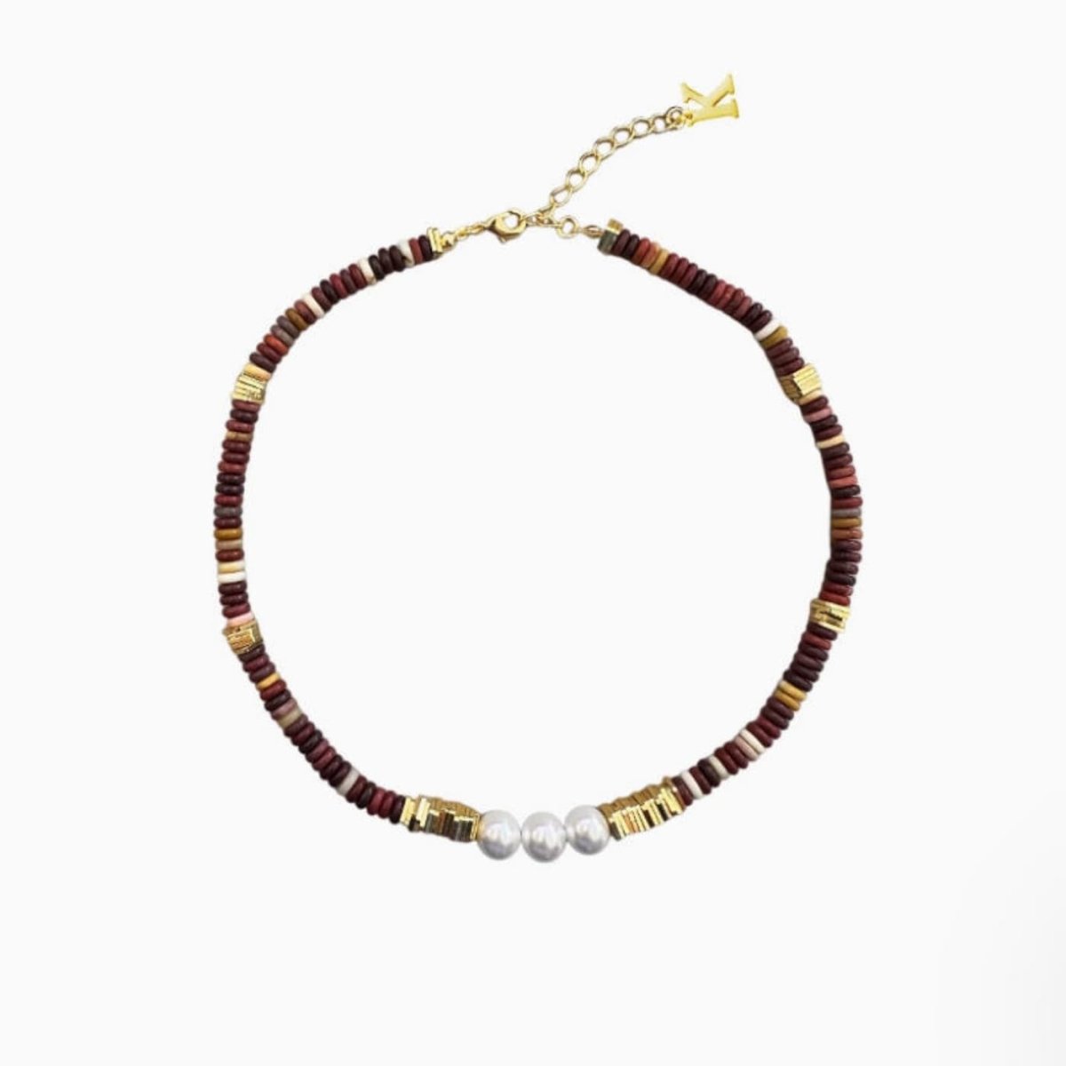 Terra Gem Pearl Harmony Chain Necklace - AKAK BODYJEWELRY - ear - tunnel