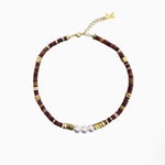 Terra Gem Pearl Harmony Chain Necklace - AKAK BODYJEWELRY - ear - tunnel