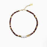 Terra Gem Pearl Harmony Chain Necklace - AKAK BODYJEWELRY - ear - tunnel