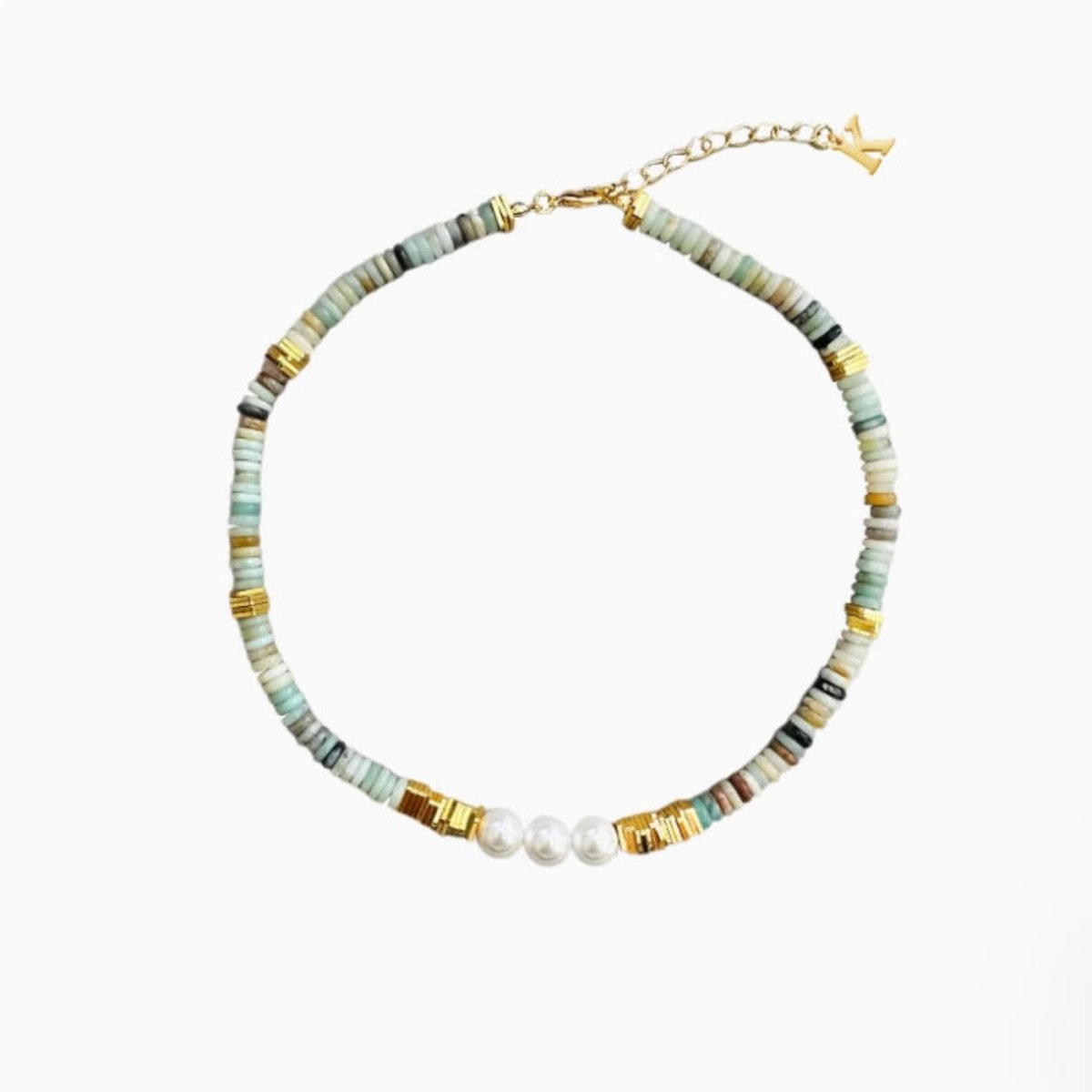 Terra Gem Pearl Harmony Chain Necklace - AKAK BODYJEWELRY - ear - tunnel