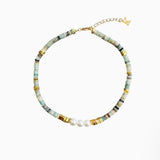 Terra Gem Pearl Harmony Chain Necklace - AKAK BODYJEWELRY - ear - tunnel