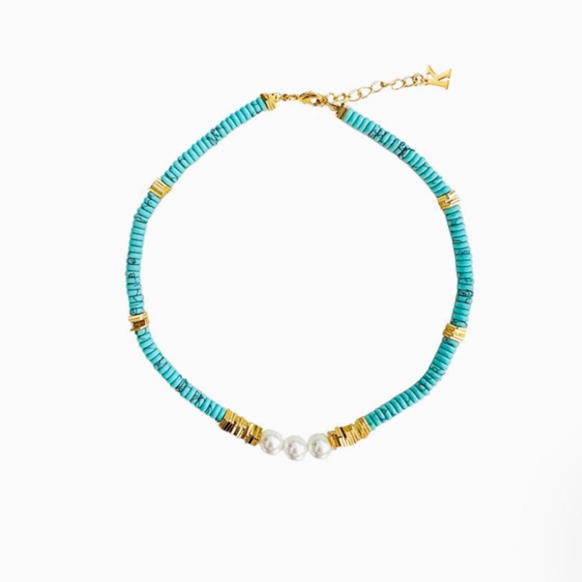 Terra Gem Pearl Harmony Chain Necklace - AKAK BODYJEWELRY - ear - tunnel