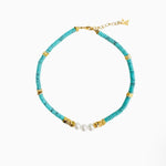 Terra Gem Pearl Harmony Chain Necklace - AKAK BODYJEWELRY - ear - tunnel