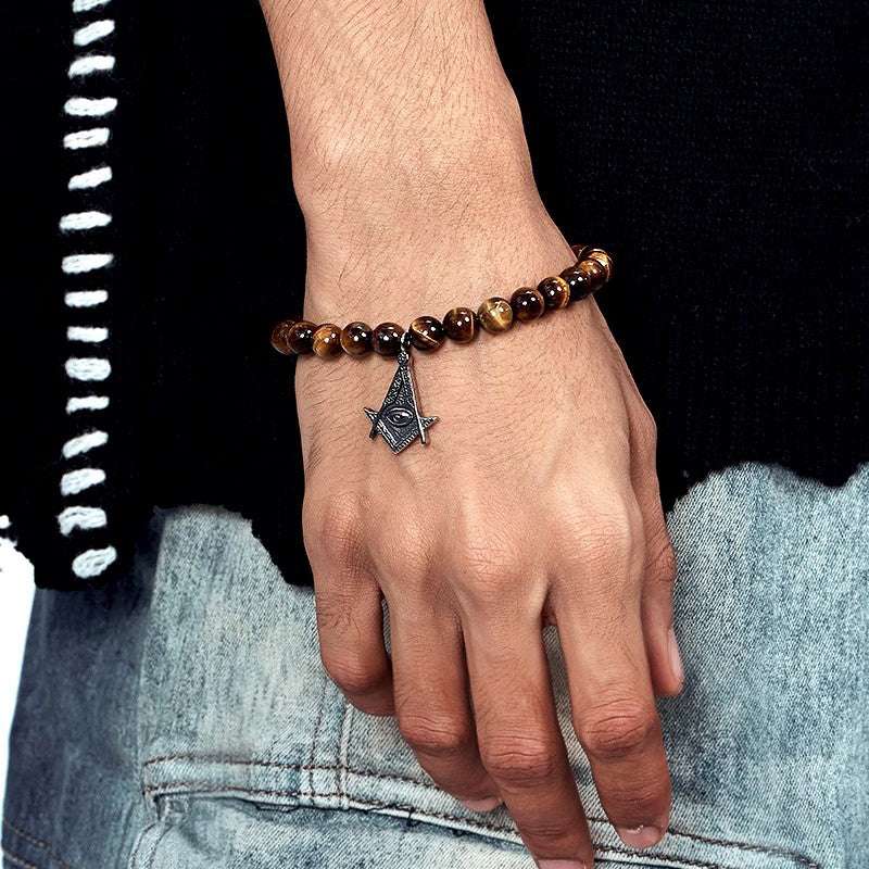 Tigerite Beaded Bracelet - AKAK BODYJEWELRY - ear - tunnel